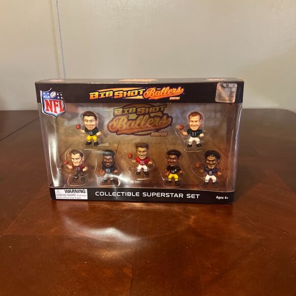 Big Shot Ballers NFL Collectible Superstar Set Minifigs Tom Brady mohomes C pics - Picture 2 of 9